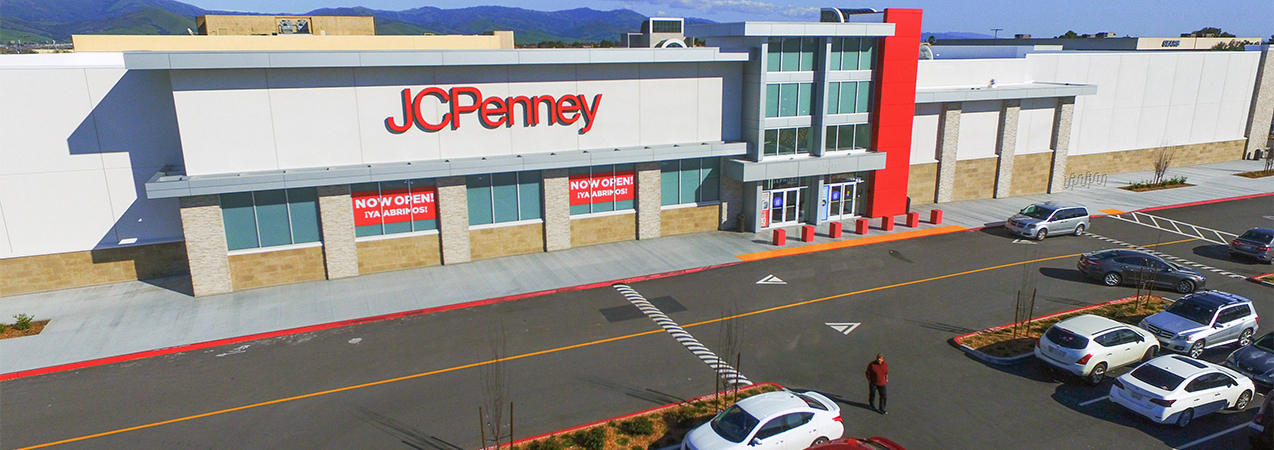 The front of a JCPenney store location, a Tri-North project.