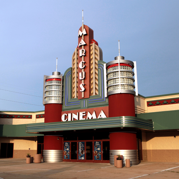 Front entrance of the Marcus Point Cinema in Madison, WI, a Tri-North Builders construction project.