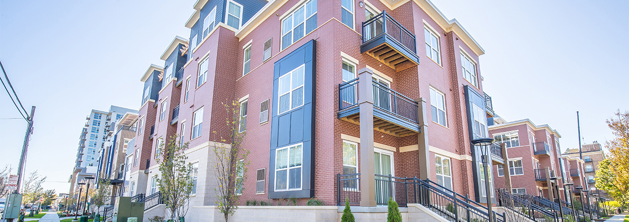 Exterior of the apartment buildings at Veritas Village in Madison which was a Tri-North Builders project.