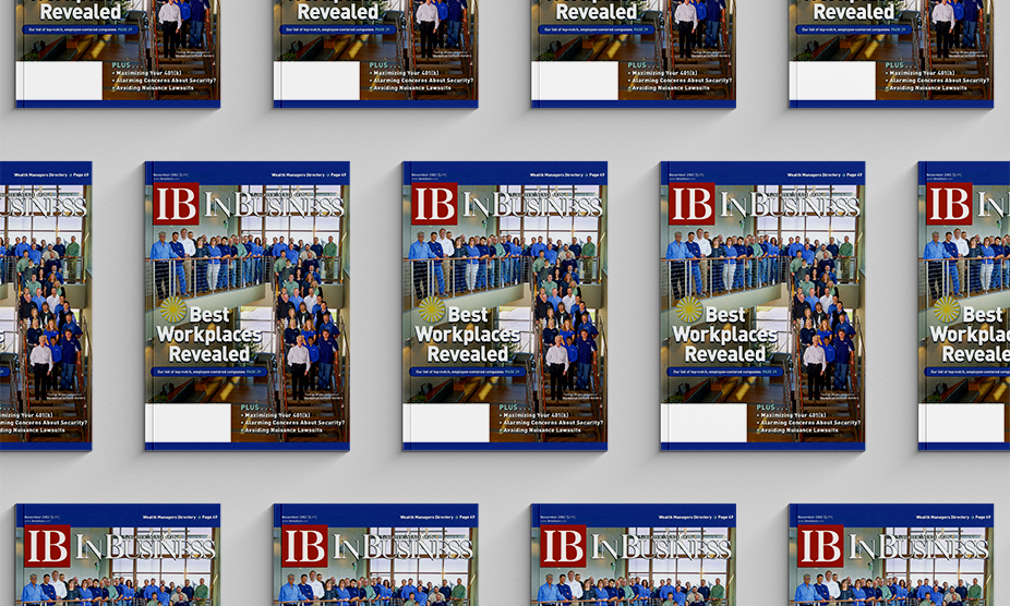 Many copies of an issue of Business Magazine feature Tri-North on the cover in 2012.